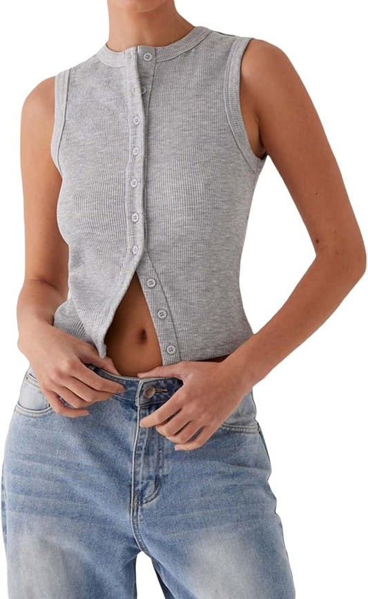 REVELLE™ - Blair Buttoned Knit Top