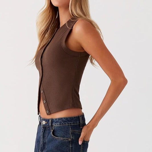 REVELLE™ - Blair Buttoned Knit Top