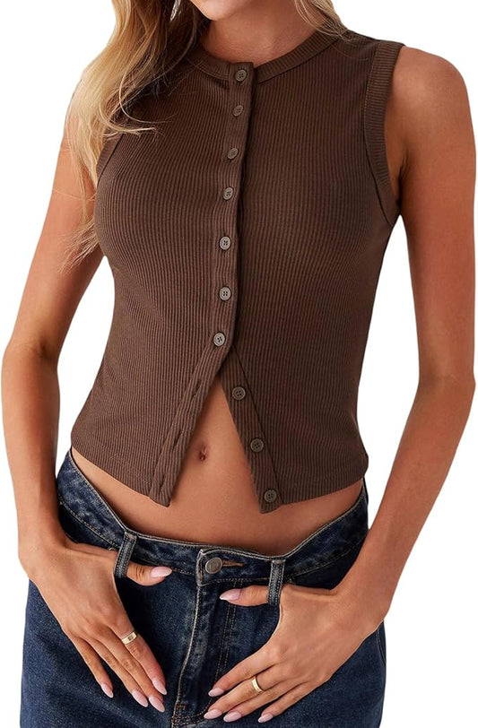 REVELLE™ - Blair Buttoned Knit Top