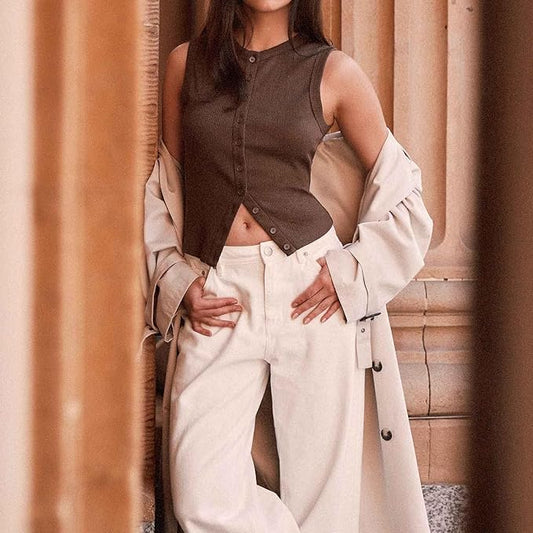 REVELLE™ - Blair Buttoned Knit Top