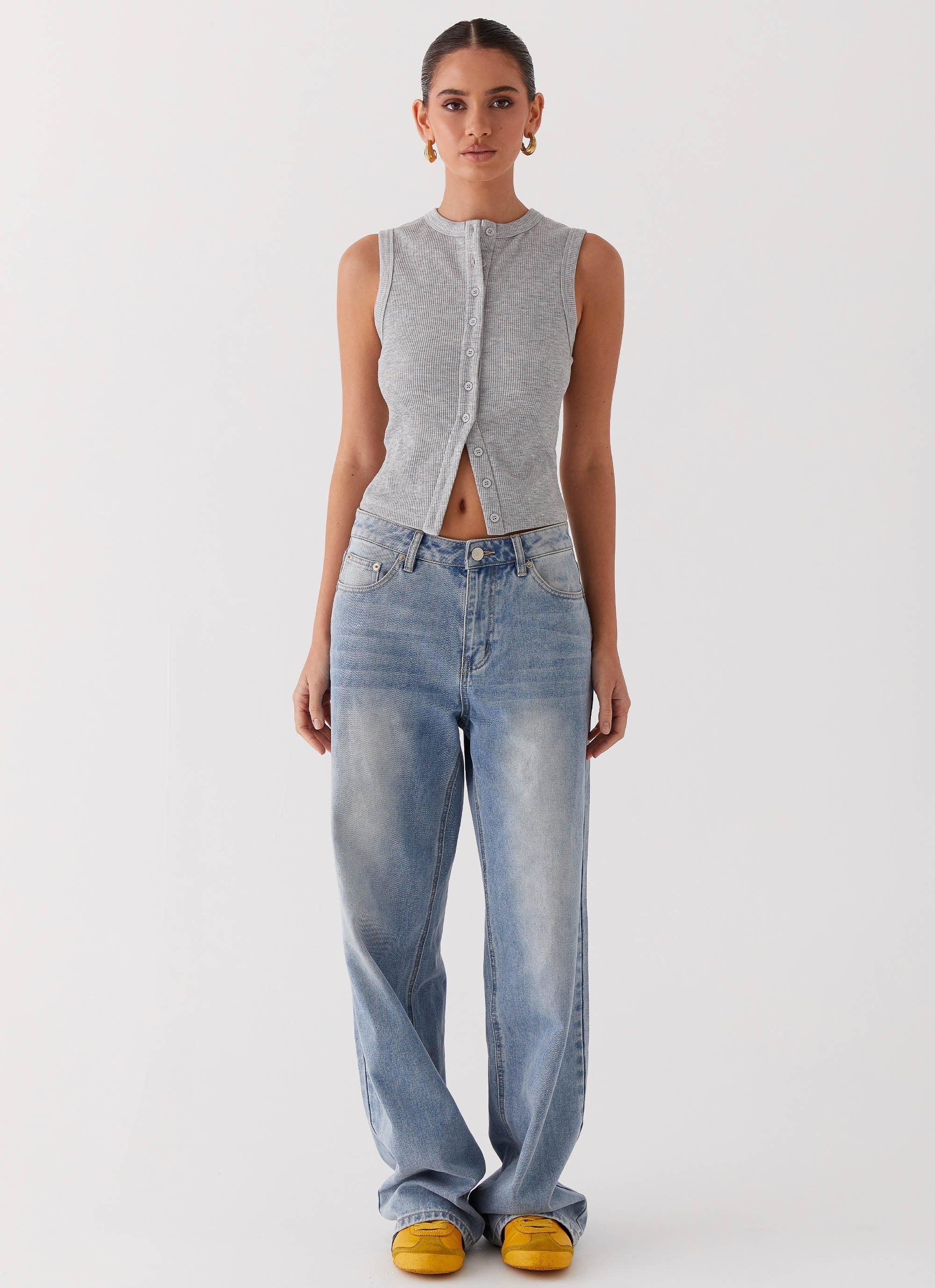 REVELLE™ - Blair Buttoned Knit Top