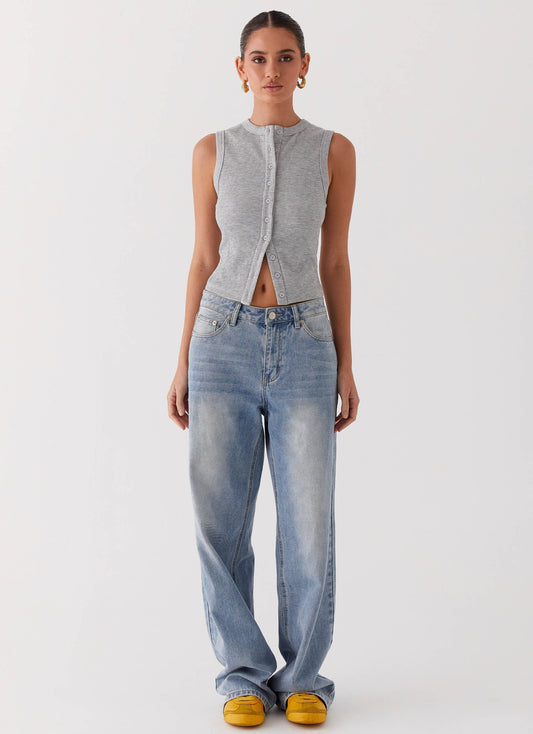 REVELLE™ - Blair Buttoned Knit Top