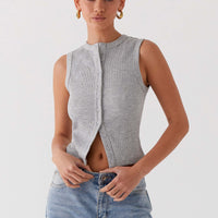 REVELLE™ - Blair Buttoned Knit Top