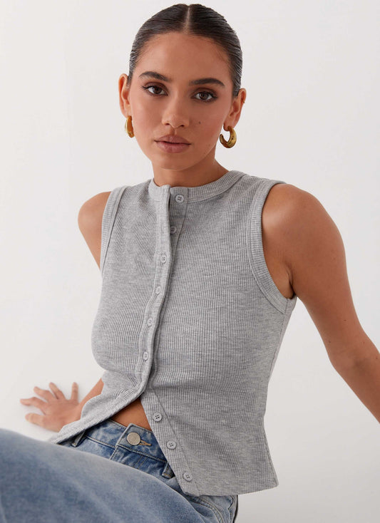 REVELLE™ - Blair Buttoned Knit Top