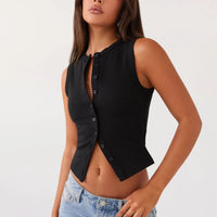 REVELLE™ - Blair Buttoned Knit Top