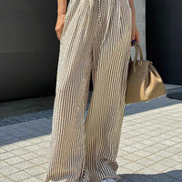 REVELLE™ - Striped Palazzo Trousers