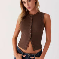 REVELLE™ - Blair Buttoned Knit Top