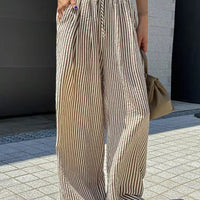 REVELLE™ - Striped Palazzo Trousers