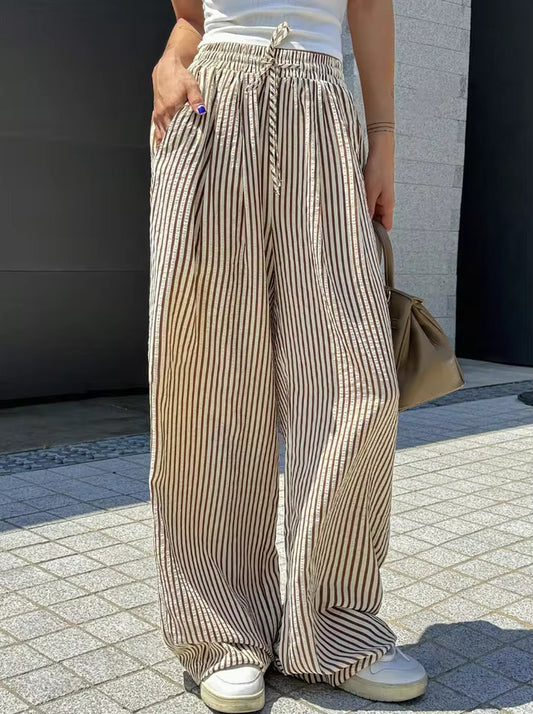 REVELLE™ - Striped Palazzo Trousers